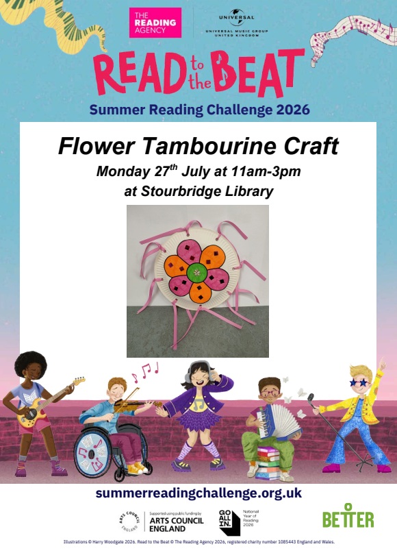 Stourbridge Library - Summer Reading Challenge: Flower Tambourine